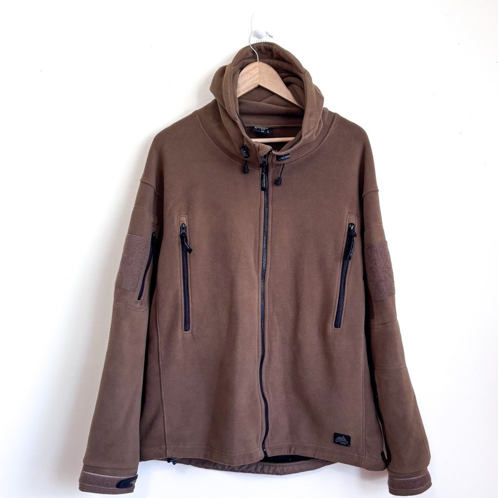 Helikon-Tex Mens Tactical Liberty Heavy Fleece Jacket Large Brown Outdoor Combat